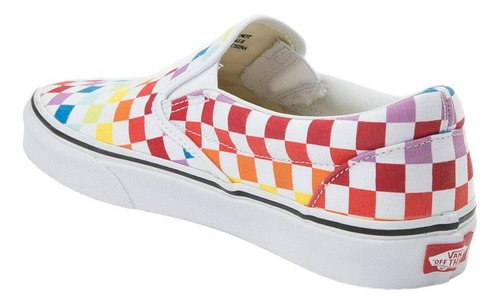 Vans Tenis Slip On Skate Shoe Rainbow Checkerboard