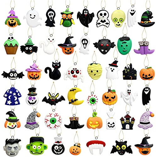 48 Piezas De Mini Adornos De Resina Halloween  Adornos ...