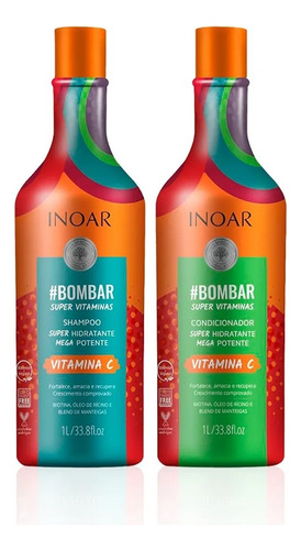 Kit Shampoo + Condicionador Crescimento Bombar Inoar 1l