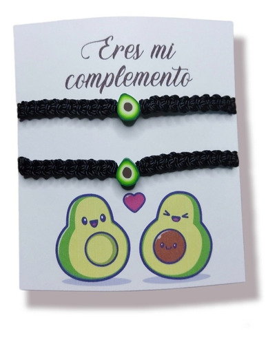 Pulseras De Pareja En Dúo Aguacates Amor Parejas Aniversario