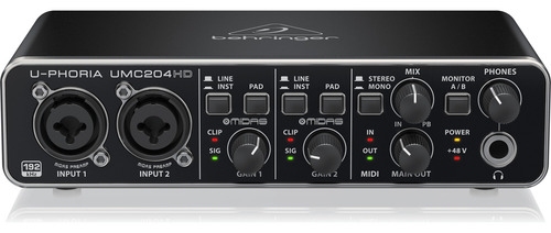 Interfaz Behringer Umc-204hd Negro