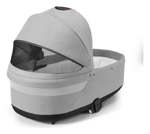 Cuna Cybex Cot S Lux 2, Color Gris Lava, Con Asa De Transpor