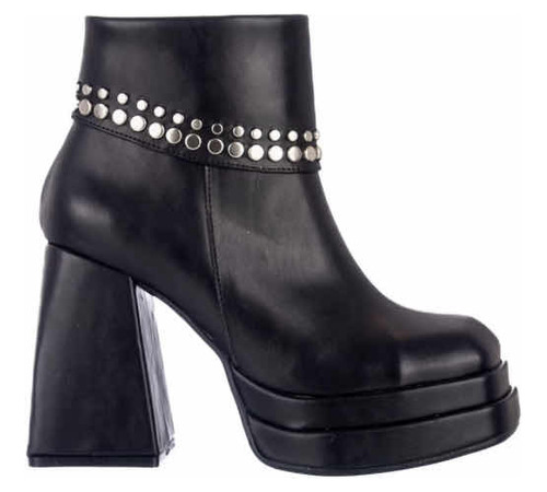 Botas Botinetas Negras Con Tachas Y Doble Plataforma Nuevas