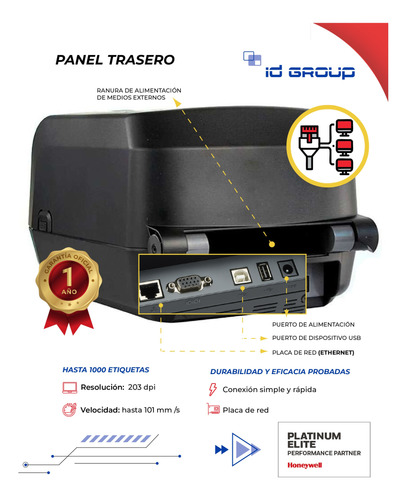 Impresora Etiquetas Mercado Envios Pc42 Red + Rollos