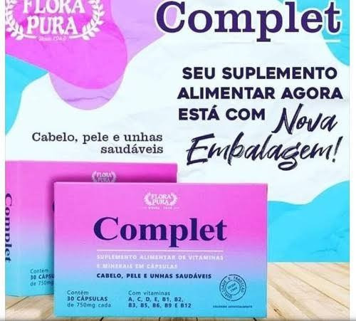 Complet Flora Pura - Vitaminas Para Pele, Cabelos E Unhas!