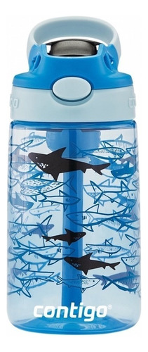 Botella Antiderrame Contigo Kids Escolar 414ml Diseño Niños Color Tiburones