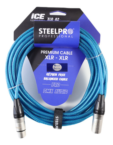 Cable Xlr 15m Balanceado Steelpro Xlr-az-15m Plug-jack Prof.