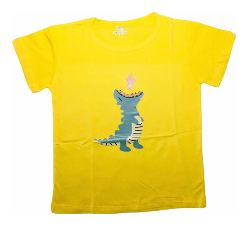 Polera Importada 100% Algodón Diseño Dinosaurio