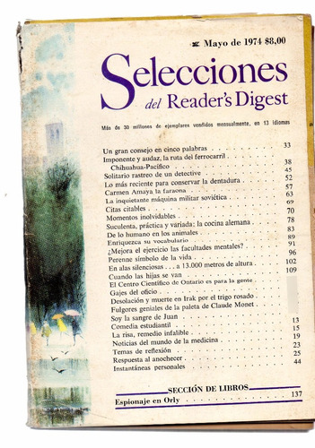 Selecciones Del Reader's Digest Mayo De 1974