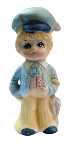 Adorno Figura Porcelana Niño Con Paraguas Decorativo C4