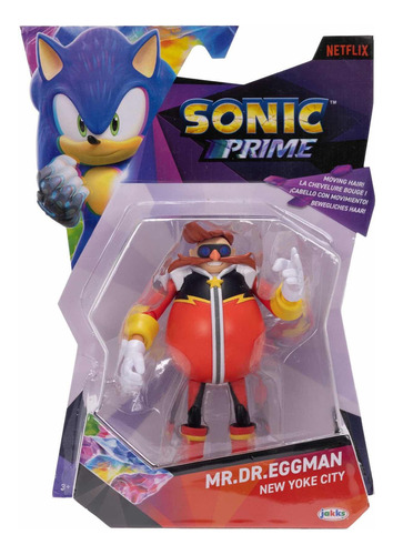 Sonic Prime Mr Dr Eggman New Yoke City Figura 13cm Jakks