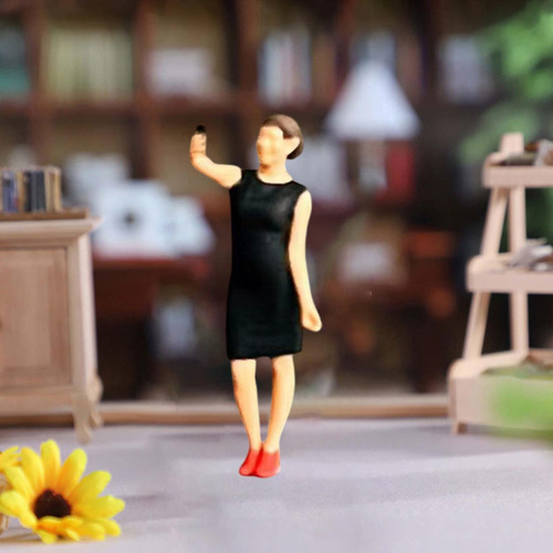 1/64 Escala Diorama Figuras Elegantes Decoración Estilo F