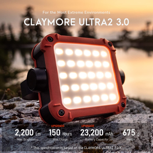 Claymore [ultra2 3.0] X- Luz Portatil Al Aire Libre Ip65 Mah