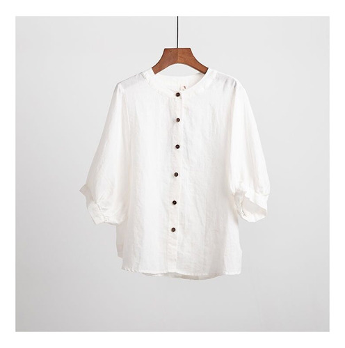 Blusas Vintage De Algodón Con Mangas De Farol Para Mujer
