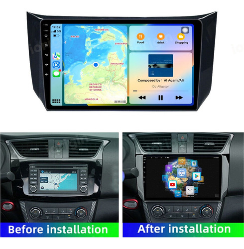 Radio Estéreo Android 8 Core 4+64g For Nissan Sentra 13-19