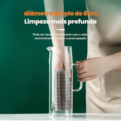 Jarra De Vidro Borossilicato Com Tampa De Inox 1.650ml