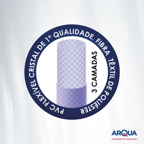 Mangueira Para Jardim Com Esguicho 1/2 X2,0mm Arqua Cor Cristal