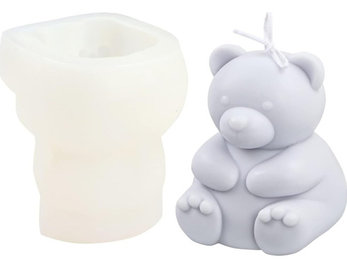 Molde Silicona Vela Osito Gordito Pequeño