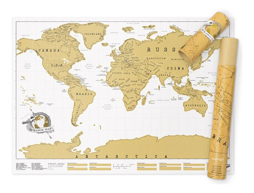 Mapa Raspa Para Viajeros Planisferio Scratch Mapamundi Denbu