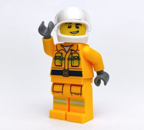 Lego City Minifigura Bombero Traje Amarillo Set 60248