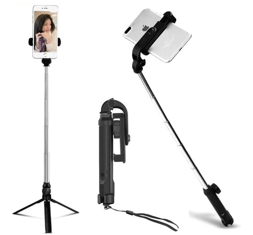 Monopod + Tripode Selfie Stick Celular + Boton Bluetooth Eco