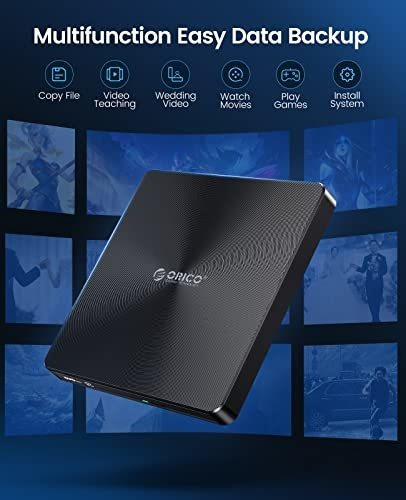 Unidad Externa De Blu-ray Y Dvd Orico, Usb 3.0 Y Tipo C, 100