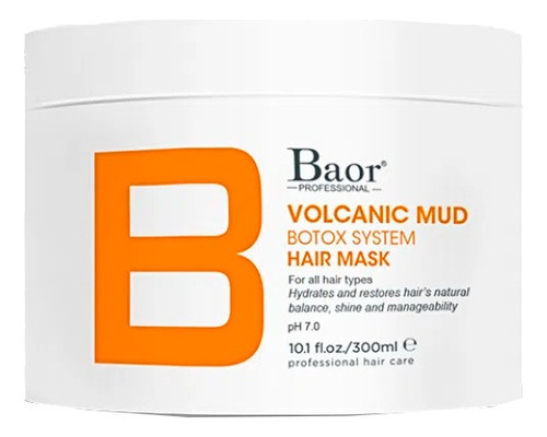 Mascarilla De Tratamiento Capilar Baor B Volcanic Mud