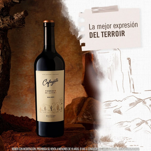 Imagen 3 de 10 de Vino Cafayate Terroir De Altura Malbec Caja X 6 X 750ml.