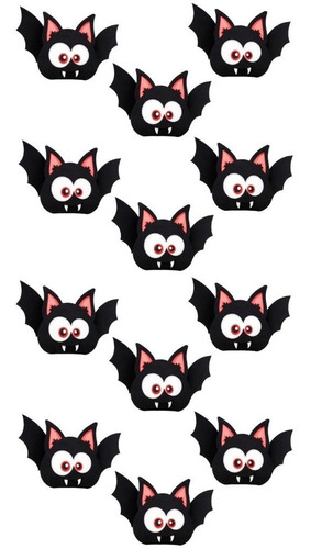 12 Unidades - Caixa Surpresa Morcego - Festa Halloween Cute 