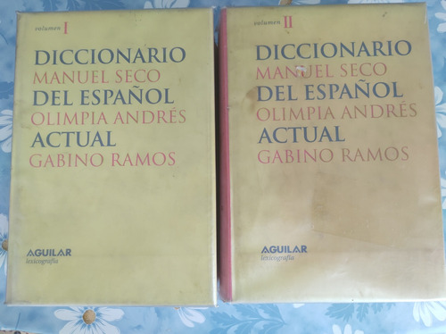 Diccionario Español Actual - Manuel Seco -precio Por 2 Tomos