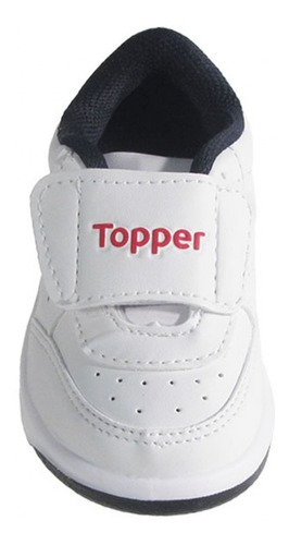 Imagen 2 de 4 de Zapatillas Topper Baby X Forcer Velcro Abrojo Cuero Escolar