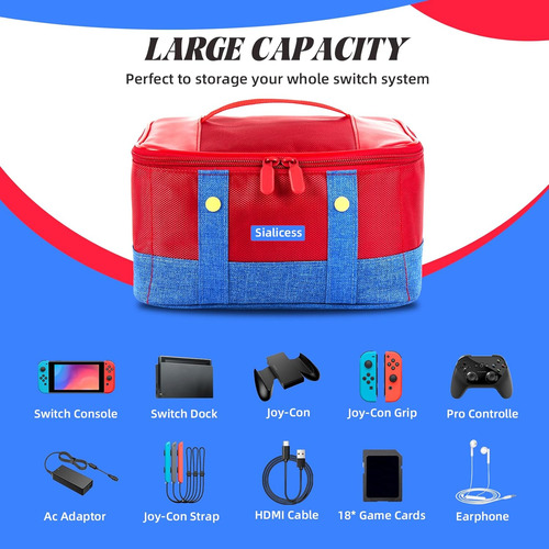 Sialicess Switch Case For Switch/oled Hard Shell Protec...