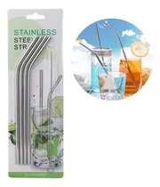 Comprar Pack De 4 Sorbitos Metálicos Reutilizables Curvos Ub