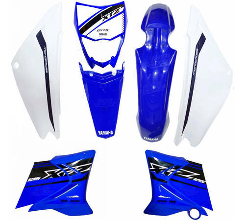 Kit Plástico Yamaha Xtz 125 2023 Azul Tipo Original 