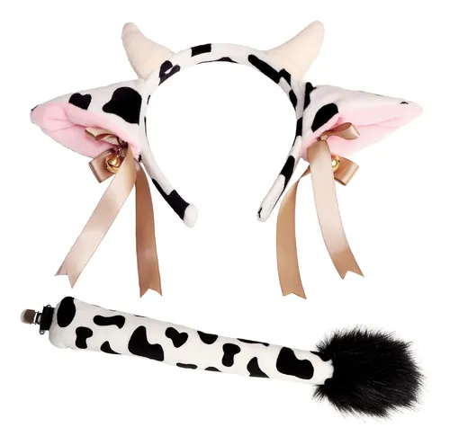 Set De Diadema Y Cola Con Orejas De Vaca Tequise - Cos...