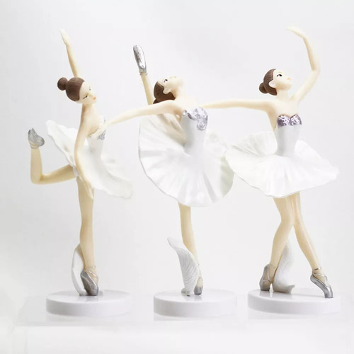 12 Piezas De Adornos Para Tartas Con Diseño De Bailarina Y N