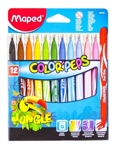 Marcadores Maped Colorpeps Jungle X12