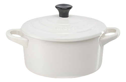 Le Creuset Stoneware Petite Round Casserole, 8 Onzas, Blanco