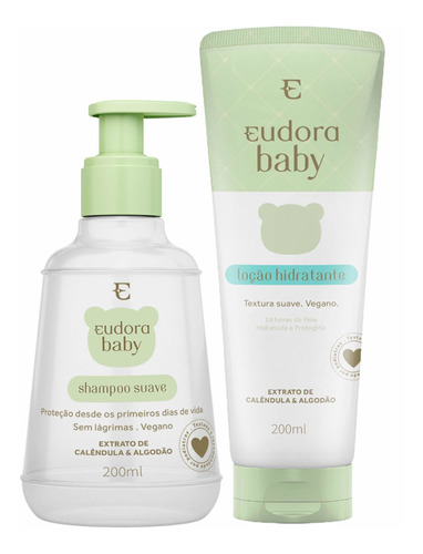 Eudora Baby Loção Hidratante + Shampoo Suave Sem Lágrimas
