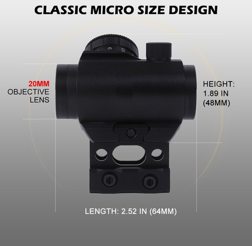 Micro Mira Reflex De Punto Rojo 1x20