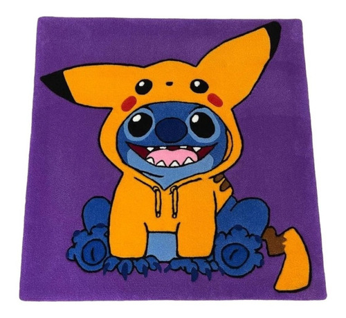 Alfombra Stitch Pikachu Personalizada Tufting- Barbarugs