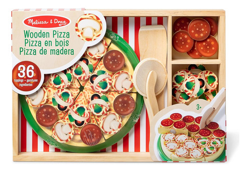 Juego De Mesa Pizza De Madera Marca Melissa And Doug®