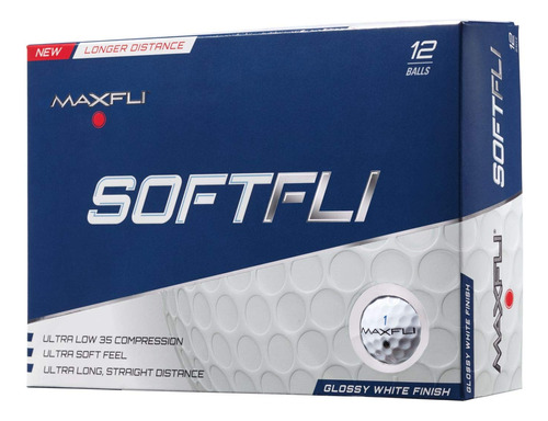 Maxfli Softfli Brillante Blanco Pelota Golf (12 Uidades)