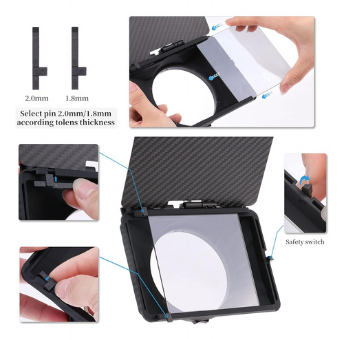Lente Fotga Mini 4 X 5,65 Pulgadas, Caja Mate Y Abrazader...