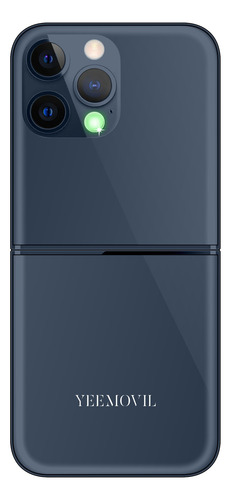 Celular Plegable 4g Yeemovil Y1000 Dual Sim + 2 Sim Extra Desbloqueado Telcel At&t Movistar Bait Bluetooth Fm Linterna 2.4-azul Grisáceo