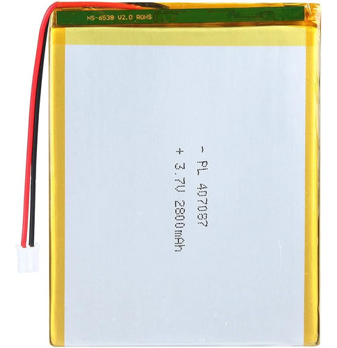 3.7v 2800mah Battery 407087 Lithium Polymer Ion Recharg...