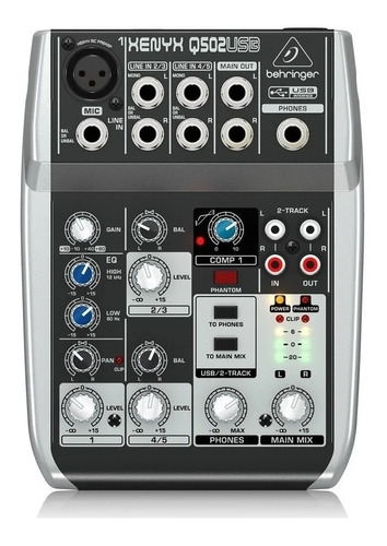 Consola Behringer Xenyx Q502 Usb Mixer 5 Canales 