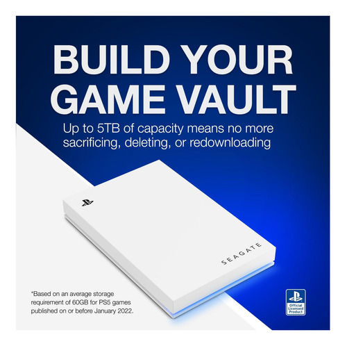 Seagate Game Drive For Ps5 5tb External Hdd Usb 3.0, Led Wit