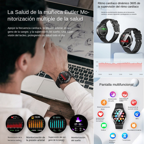 Auriculares Bluetooth 2 En 1 Para Reloj Inteligente Con Nfc