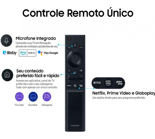 Imagem 6 de 7 de Smart Tv Samsung 50 4k Wi-fi Tizen Crystal Un50au8000gxzd